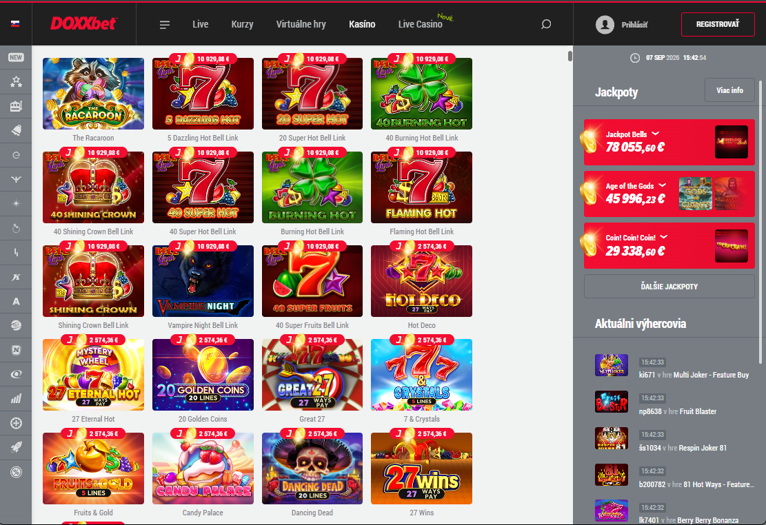 Doxxbet Casino Screen